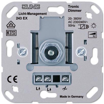 Диммер поворотно-нажимной Jung Tronic 243EX