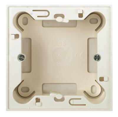 Коробка для накладного монтажа 1-постовая ABB Zenit альпийский белый 2CLA299100N1101