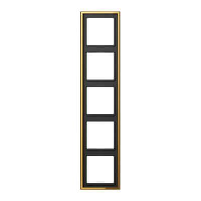 Рамка 5-постовая Jung LS 990 блеск золота GO2985