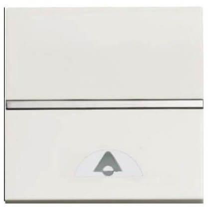 Выключатель кнопочный одноклавишный ABB Zenit 16A 250V Звонок альпийский белый 2CLA220400N1101