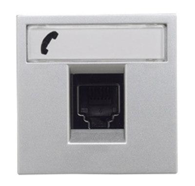 Розетка RJ12  ABB Zenit 3 кат серебро 2CLA221760N1301