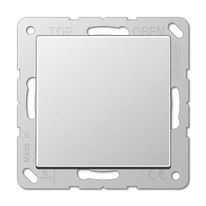 Розетка с заземлением с крышкой винтовой зажим Jung A 500 алюминий A521KLAL