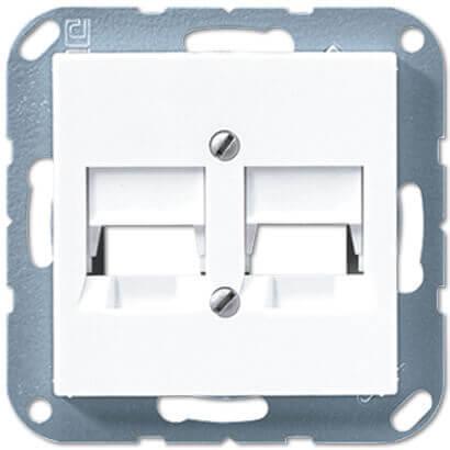 Накладка АМР для двойных модульных гнезд Jung A 500 белая A569-25NWEWW