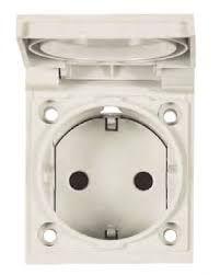 Розетка ABB Zenit с/з 16A 250V IP54 с крышкой винтовой зажим белый 2CLA328800A1101