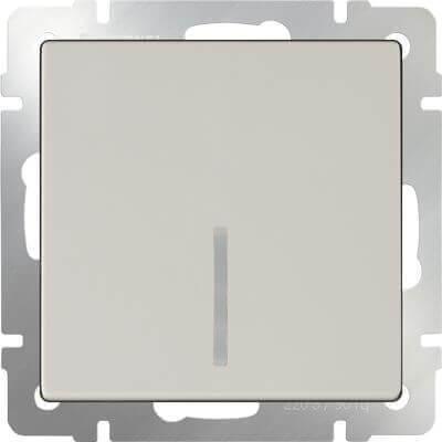 Выключатель Werkel одноклавишный с подсветкой слоновая кость WL03-SW-1G-LED-ivory 4690389059261