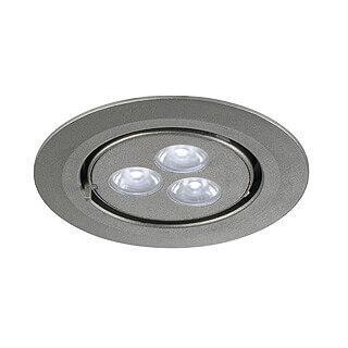 Светильник встраиваемый TRITON GIMBLE тепло-белый PowerLED 3x1W серебристый 113612