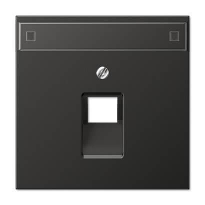 Накладка 1-ой наклонной телефонной/компьютерной розетки с полем для надписи Jung LS 990 антрацит AL2969-1NAUAAN