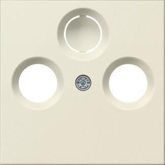 Лицевая панель Gira System 55 розетки TV-FM-SAT кремовый глянцевый 086901