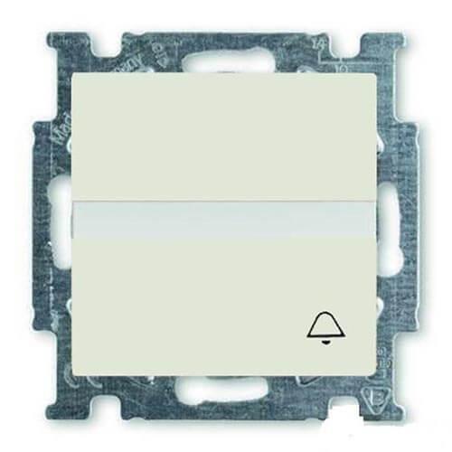 Выключатель кнопочный одноклавишный ABB Basic55 10A 250V Звонок chalet-белый 2CKA001413A1101