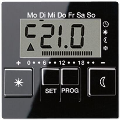 Дисплей термостата с таймером Jung A 500 черный AUT238DSW