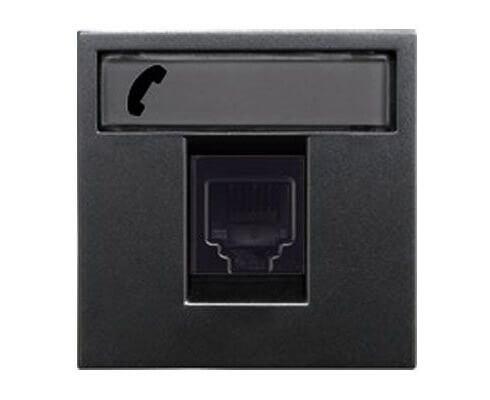 Розетка RJ12  ABB Zenit 3 кат антрацит 2CLA221760N1801