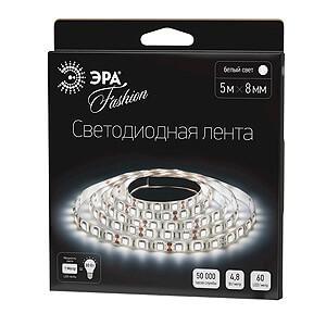 Светодиодная лента ЭРА 4,8W/m 60LED/m 3528SMD холодный белый 5M LS3528-60LED-IP20-W-5m C0043019