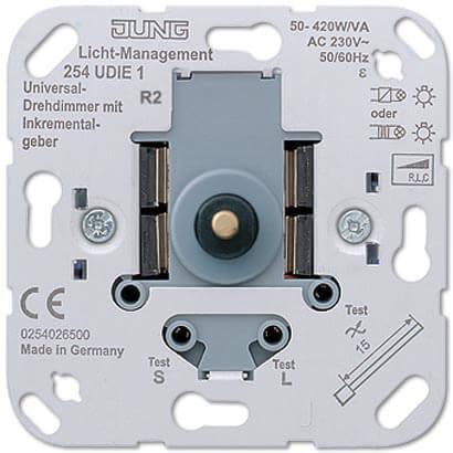 Диммер поворотно-нажимной Jung 254UDIE1