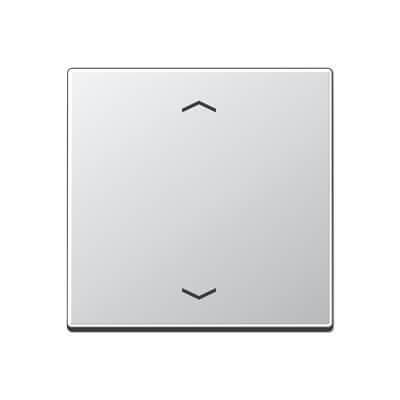 Накладка жалюзийного выключателя с ДУ (радио) нажимного электронного Jung A 500 алюминий A5232FAL