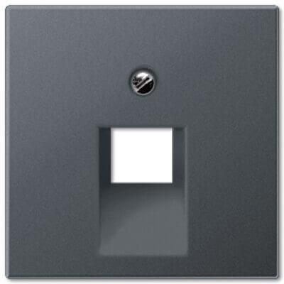Накладка 1-ой наклонной телефонной/компьютерной розетки Jung A 500 антрацит A569-1BFPLUAANM