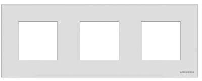 Рамка 3-постовая ABB Zenit стекло белое 2CLA227300N3001