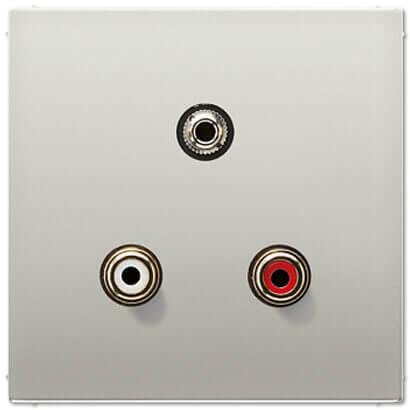 Аудио-разъем RCA/Stereo Jack (TRS 3.5 mm) Jung LS 990 edelstahl MAES1011