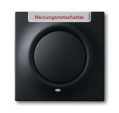Лицевая панель ABB Impuls выключателя одноклавишного с подсветкой маркировкой HNS чёрный бархат 2CKA001753A0154