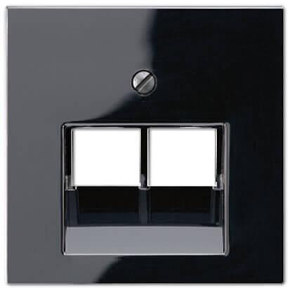 Накладка 2-ой розетки UAE Jung A 500 черная A569-2BFPLUASW