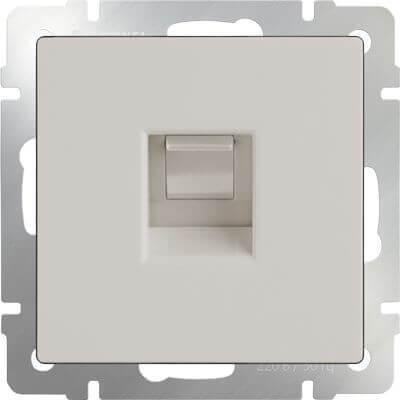 Телефонная розетка Werkel RJ11 слоновая кость WL03-RJ-11-ivory 4690389046254