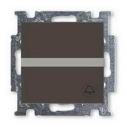 Выключатель кнопочный одноклавишный ABB Basic55 10A 250V Звонок chateau-черный 2CKA001413A1097