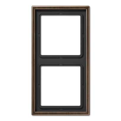 Рамка 2-постовая Jung LS 990 латунь antik ME2982AT