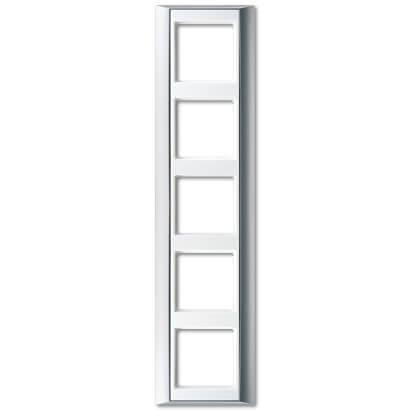 Рамка 5-постовая Jung A 500 алюминий/белая AP585ALWW