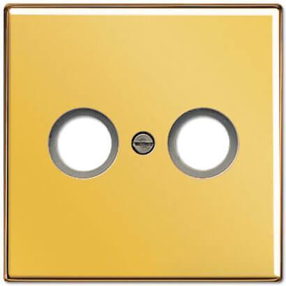 Накладка TV-FM розетки Jung LS 990 золото LS990TVGGO