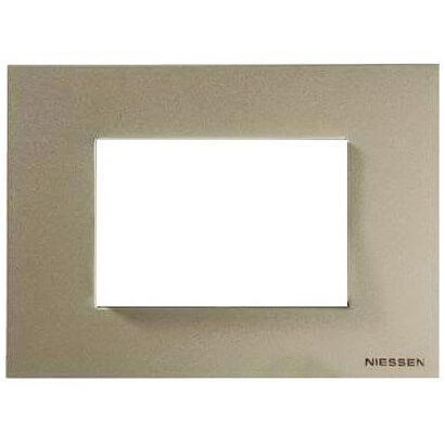 Рамка 3-модульная ABB Zenit итальянский стандарт шампань 2CLA247300N1901