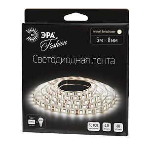 Светодиодная лента ЭРА 4,8W/m 60LED/m 3528SMD теплый белый 5M LS3528-60LED-IP20-WW-5m C0043020
