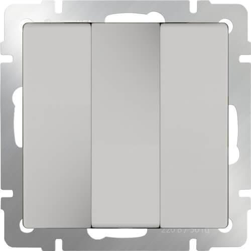 Выключатель Werkel трехклавишный слоновая кость WL03-SW-3G-ivory 4690389073434