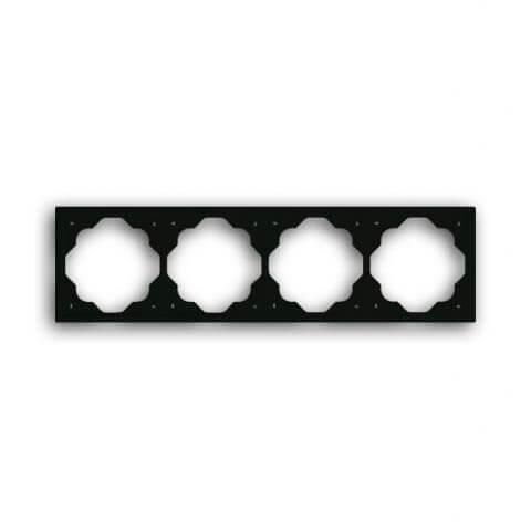 Рамка 4-постовая ABB Impuls чёрный бархат 2CKA001754A4427