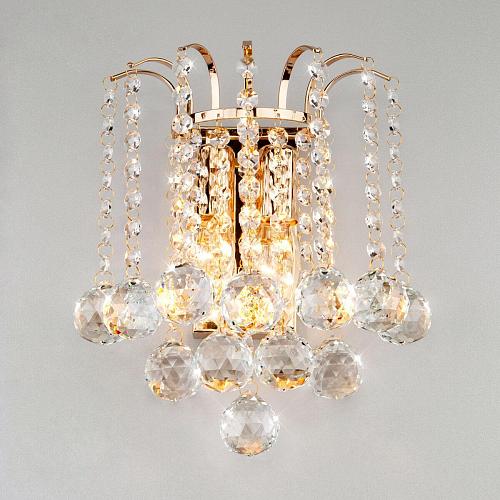 Бра Eurosvet 3299/2 золото/прозрачный хрусталь Strotskis