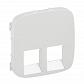 Лицевая панель Legrand Valena Allure розетки телефонной RJ-11/Ethernet RJ-45 жемчуг 755429 - фото №1