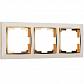 Рамка на 3 поста Werkel Snabb слоновая кость/золото W0031932 4690389160851 - фото №1