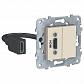 Розетка компьютерная HDMI Schneider Electric Unica New NU543044 - фото №1