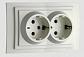 Розетка 2К+З двойная Mono Electric Larissa 16A 250V винтовое подключение белый 103-191904-120 - фото №1