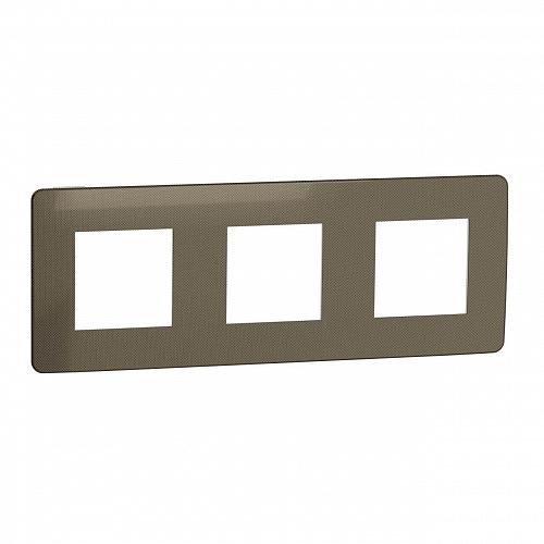 Рамка 3-постовая Schneider Electric Unica New NU280650