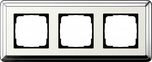 Рамка 3-постовая Gira ClassiX хром/кремовый 0213643