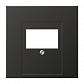 Накладка розетки ТАЕ, моно/стерео-аудиорозетки, комбинированной вставки Jung LS 990 антрацит AL2969TAN - фото №1