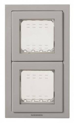 Рамка монтажная ITA 2-постовая ABB Zenit IP55 серый 2CLA327200N1701