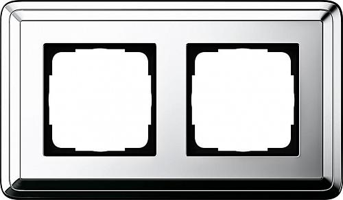 Рамка 2-постовая Gira ClassiX хром 0212641