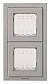 Рамка монтажная ITA 2-постовая ABB Zenit IP55 серый 2CLA327200N1701 - фото №1