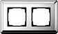 Рамка 2-постовая Gira ClassiX хром 0212641 - фото №1