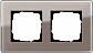 Рамка 2-постовая Gira Esprit C дымчатое стекло 0212522 - фото №1