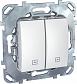 Выключатель двухклавишный кнопочный для жалюзи Schneider Electric Unica MGU5.207.18ZD - фото №1