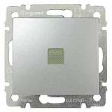 Переключатель одноклавишный на 2 направления Legrand Valena 10A 250V с подсветкой алюминий 770126
