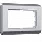 Рамка для двойной розетки Werkel Stream серебряный W0082106 4690389162565 - фото №1