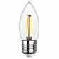 Лампа светодиодная филаментная REV C37 E27 5W DECO Premium теплый свет свеча 32424 9 - фото №2