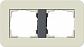 Рамка 2-постовая Gira E3 белый песочный/антрацит 0212427 - фото №1